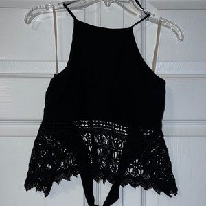 Black Open Back tank top